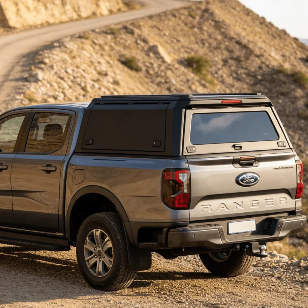 Ford Ranger 2023+ aluminum pickup truck canopy OC10115 for secure storage and off-road use