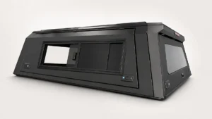 Horizontal sliding window for aluminum pickup truck canopy
